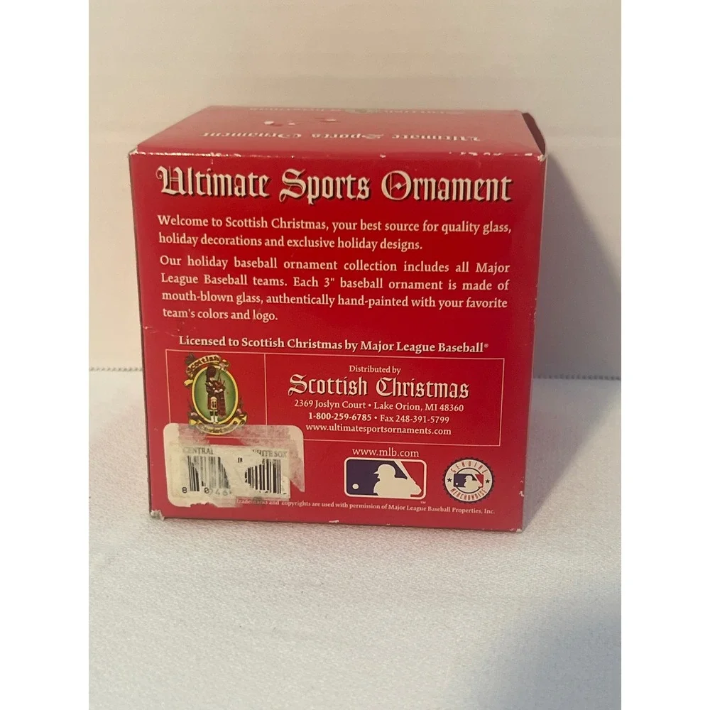 Scottish‎ Christmas Ultimate Sports Ornament Chicago Cubs Baseball Mouth Blown